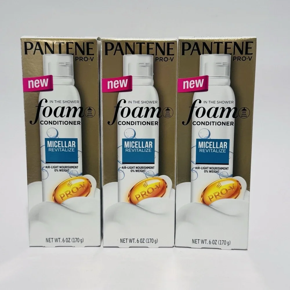 (3) Pantene Pro-V Micellar Revitalize In The‎ Shower Foam Conditioner NIB